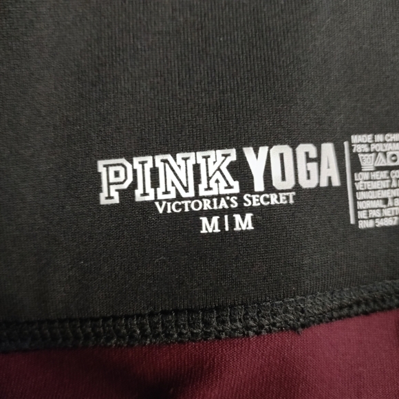 PINK Victoria's Secret Women's Maroon Black Animal Print Leggings Pants … - Picture 7 of 8